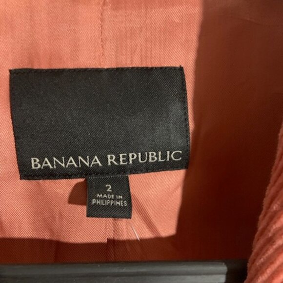 NWT Banana Republic Rivoli Oversized Corduroy Blazer - Blush Pink - Size 2 - Picture 3 of 5